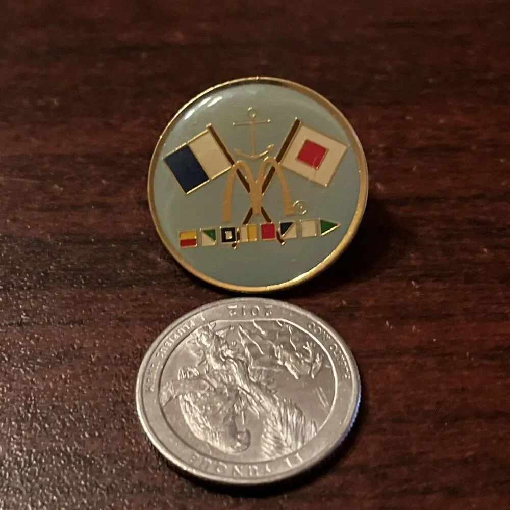 McDonald’s Nautical‎ Ship Flags Anchor Employee Lapel Hat Pin